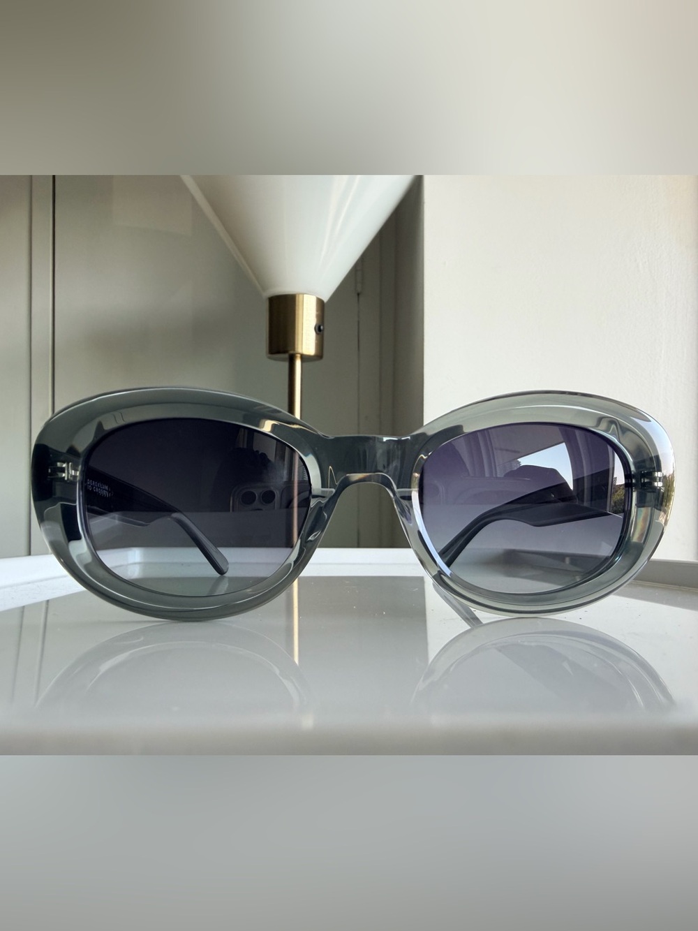 NWOT 🔥 DEREK LAM 10 Crosby Selva Oversized Round Sunglasses in Grey